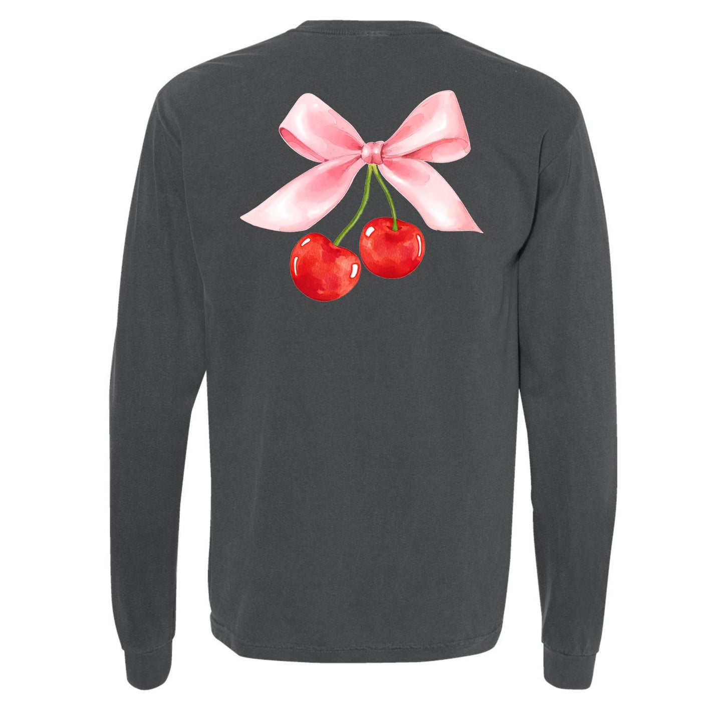 Cherry Bow Coquette Long Sleeve Tee (Front & Back)