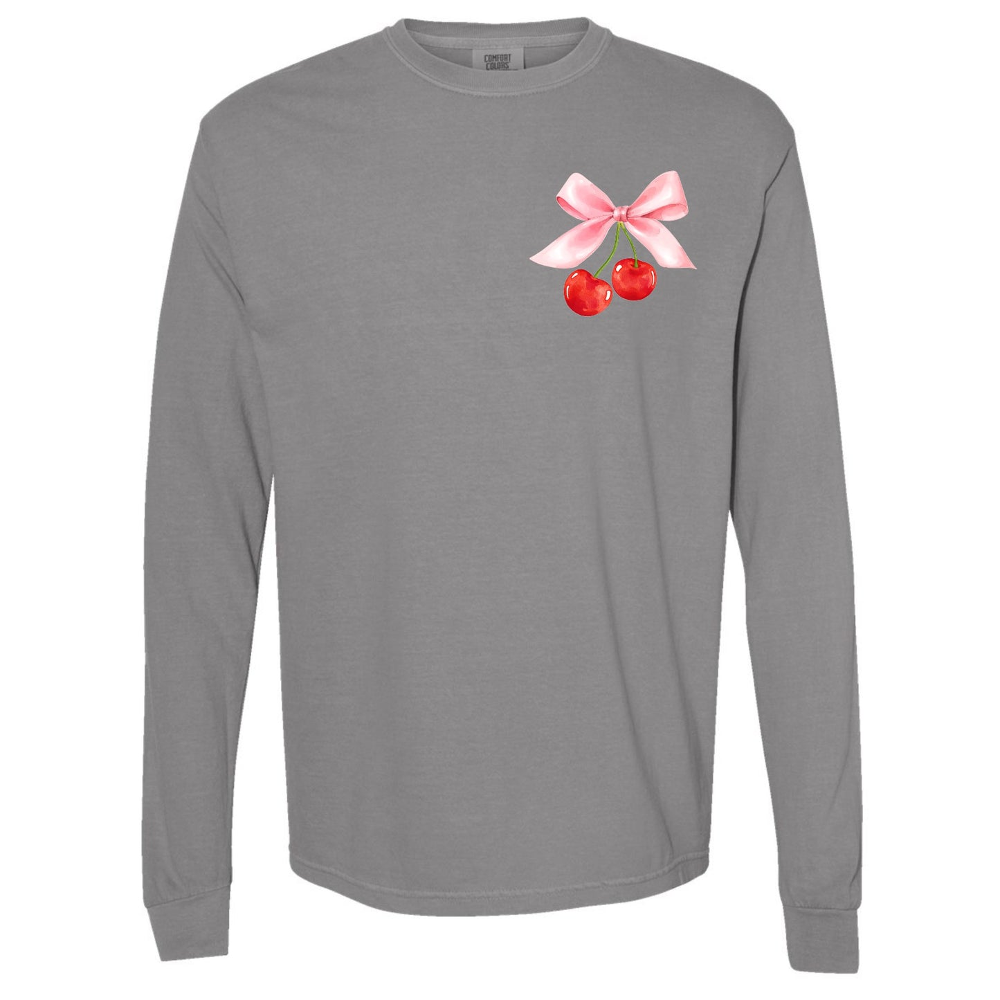 Cherry Bow Coquette Long Sleeve Tee (Front & Back)