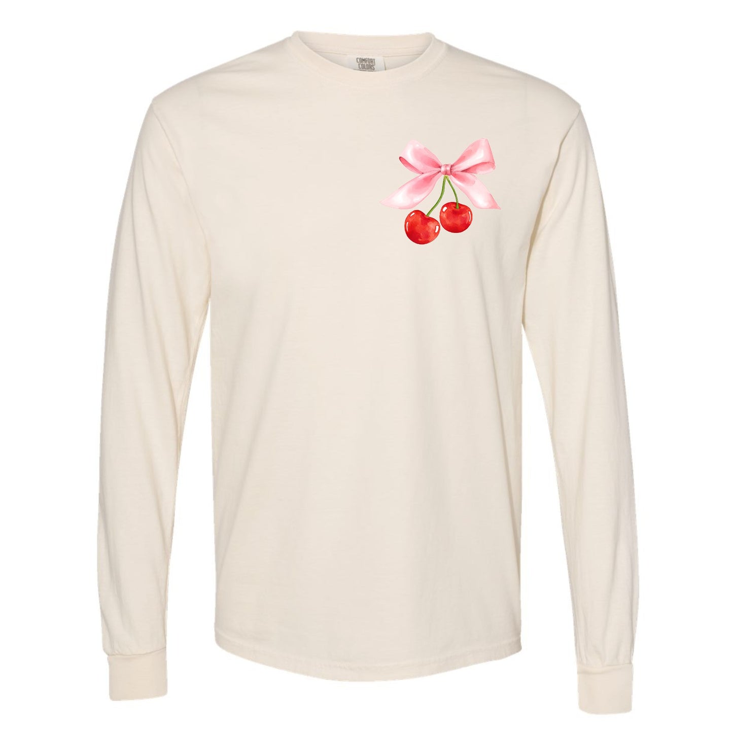 Cherry Bow Coquette Long Sleeve Tee (Front & Back)