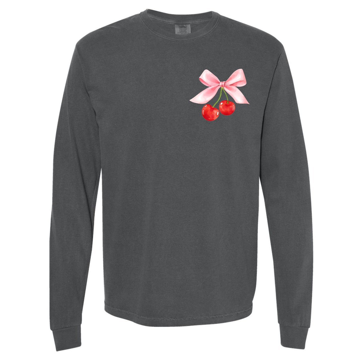 Cherry Bow Coquette Long Sleeve Tee (Front & Back)