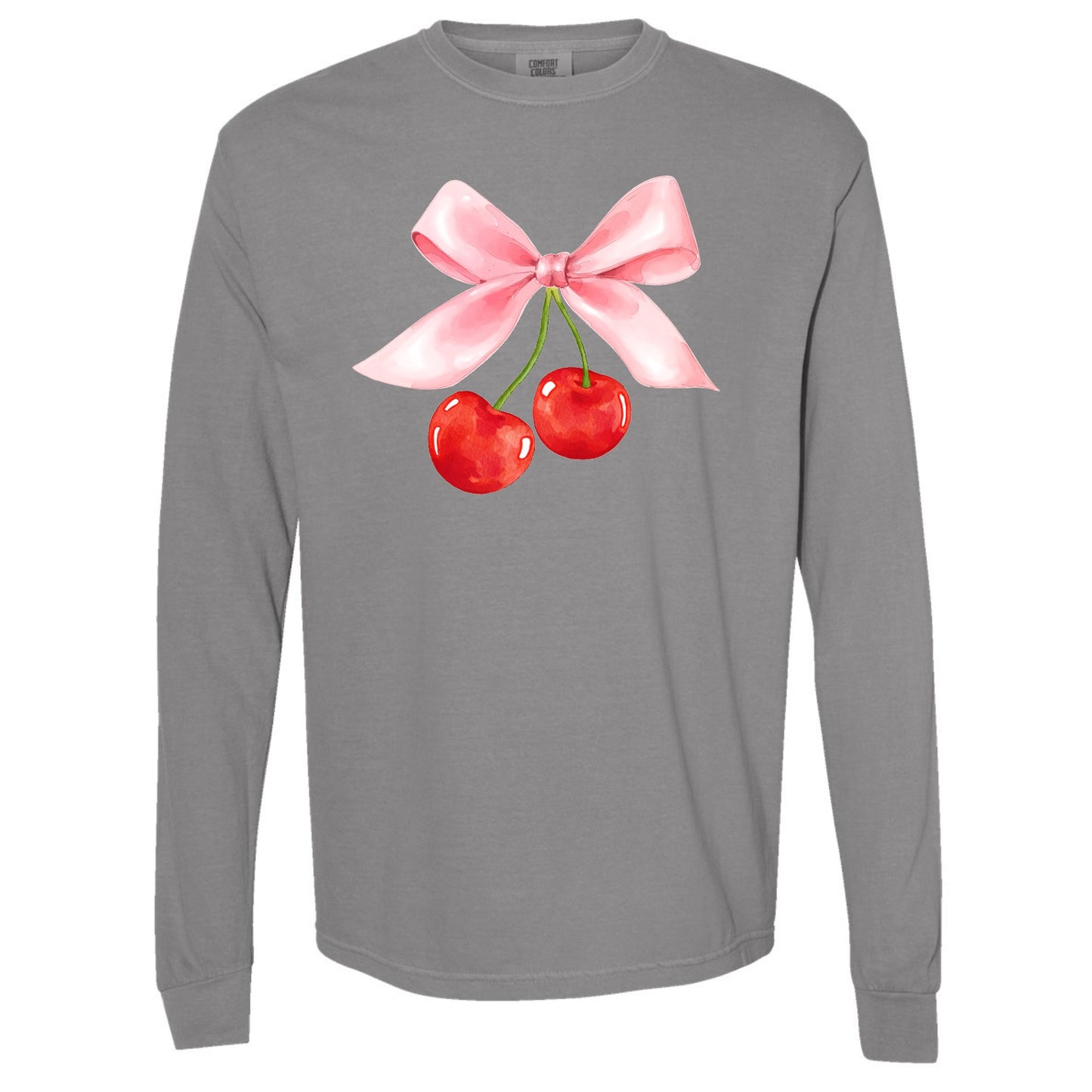 Cherry Bow Coquette Long Sleeve Tee