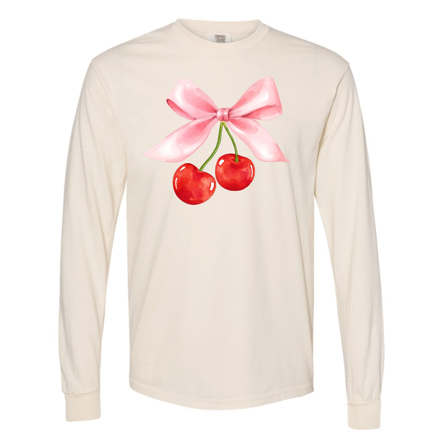 Cherry Bow Coquette Long Sleeve Tee