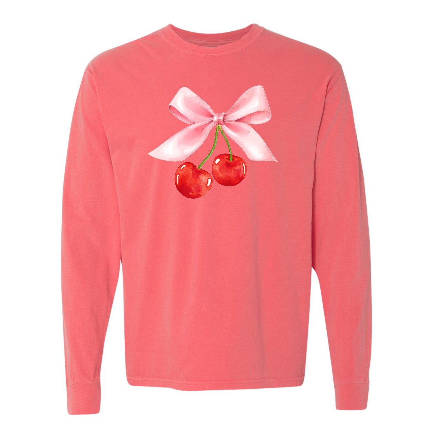 Cherry Bow Coquette Long Sleeve Tee