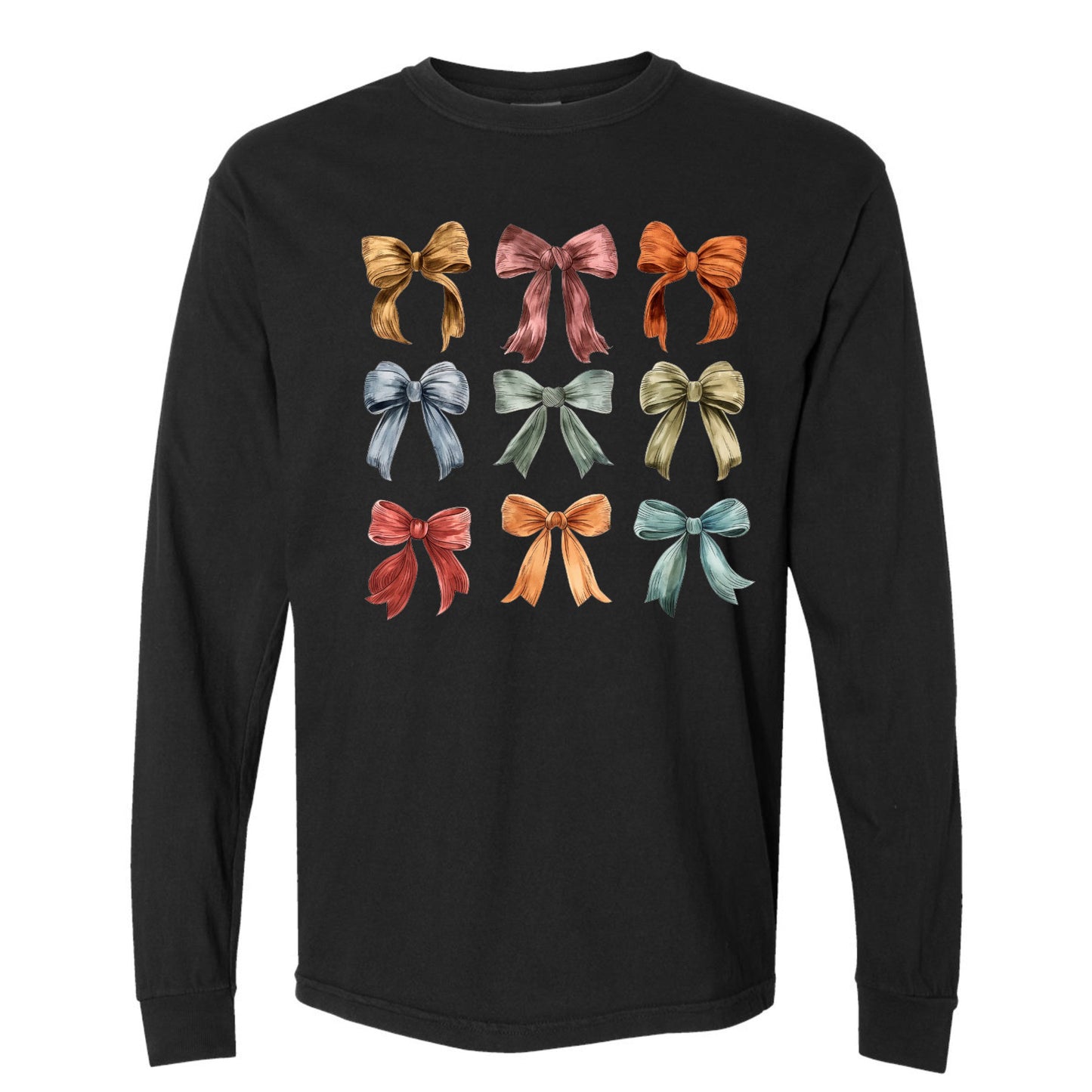 Fall Bows Long Sleeve Tee