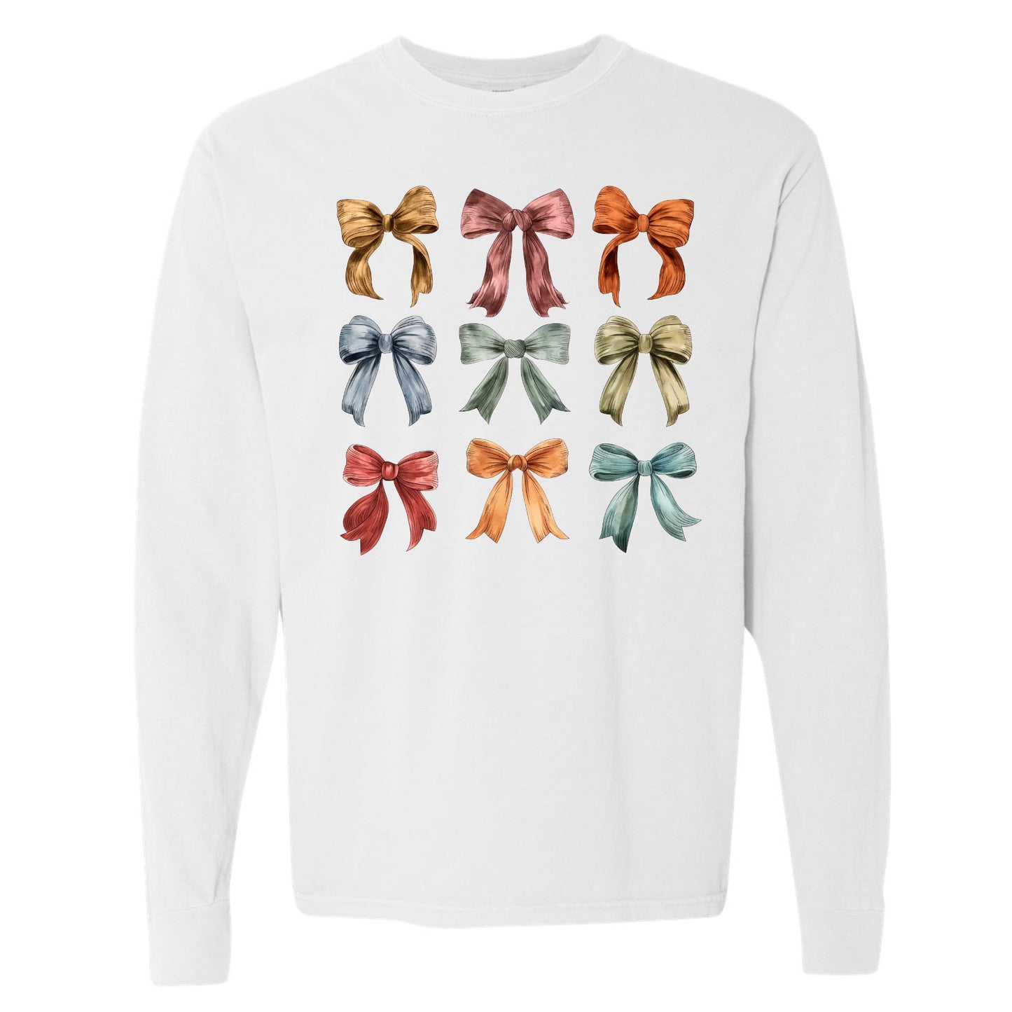 Fall Bows Long Sleeve Tee