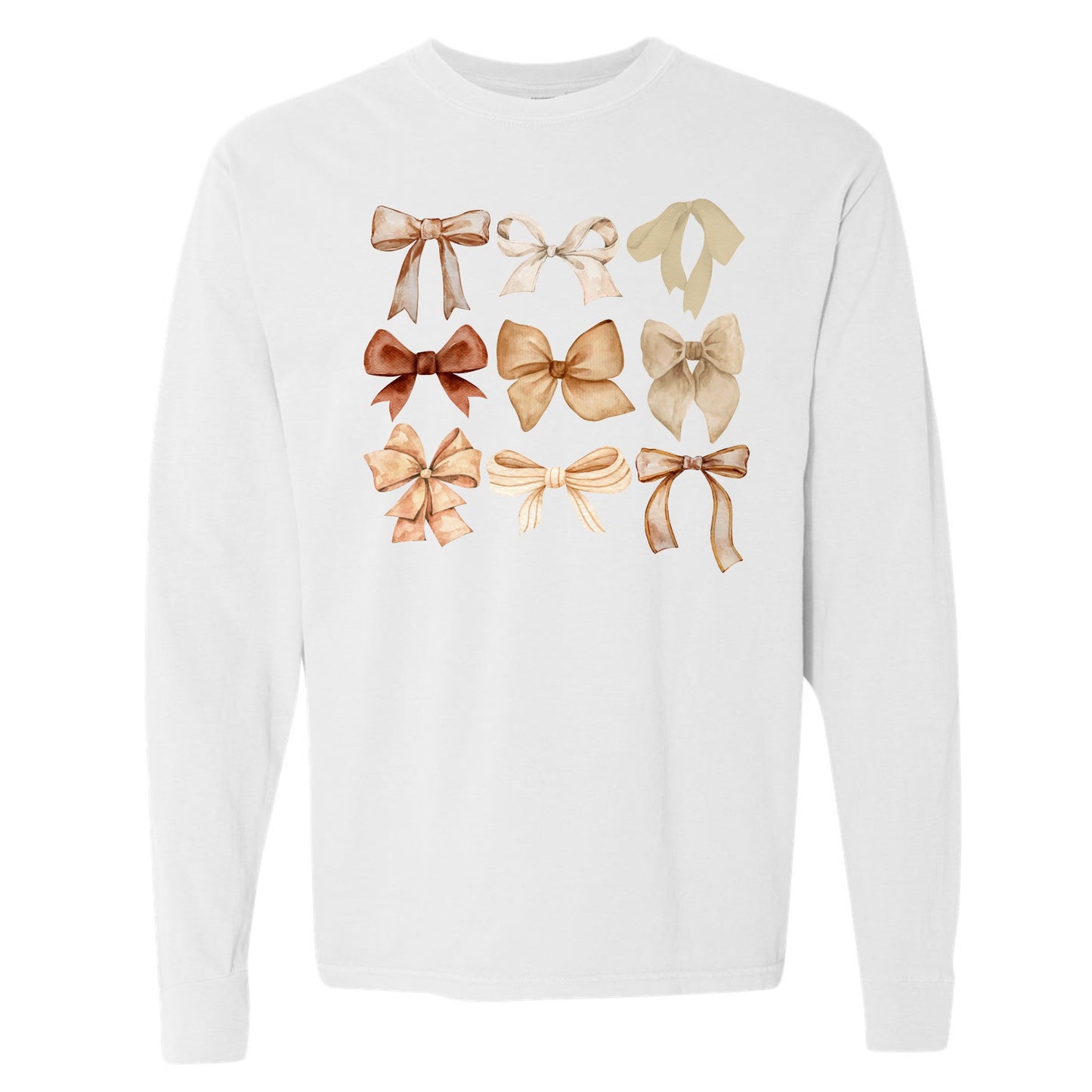 Neutral Bows Long Sleeve Tee