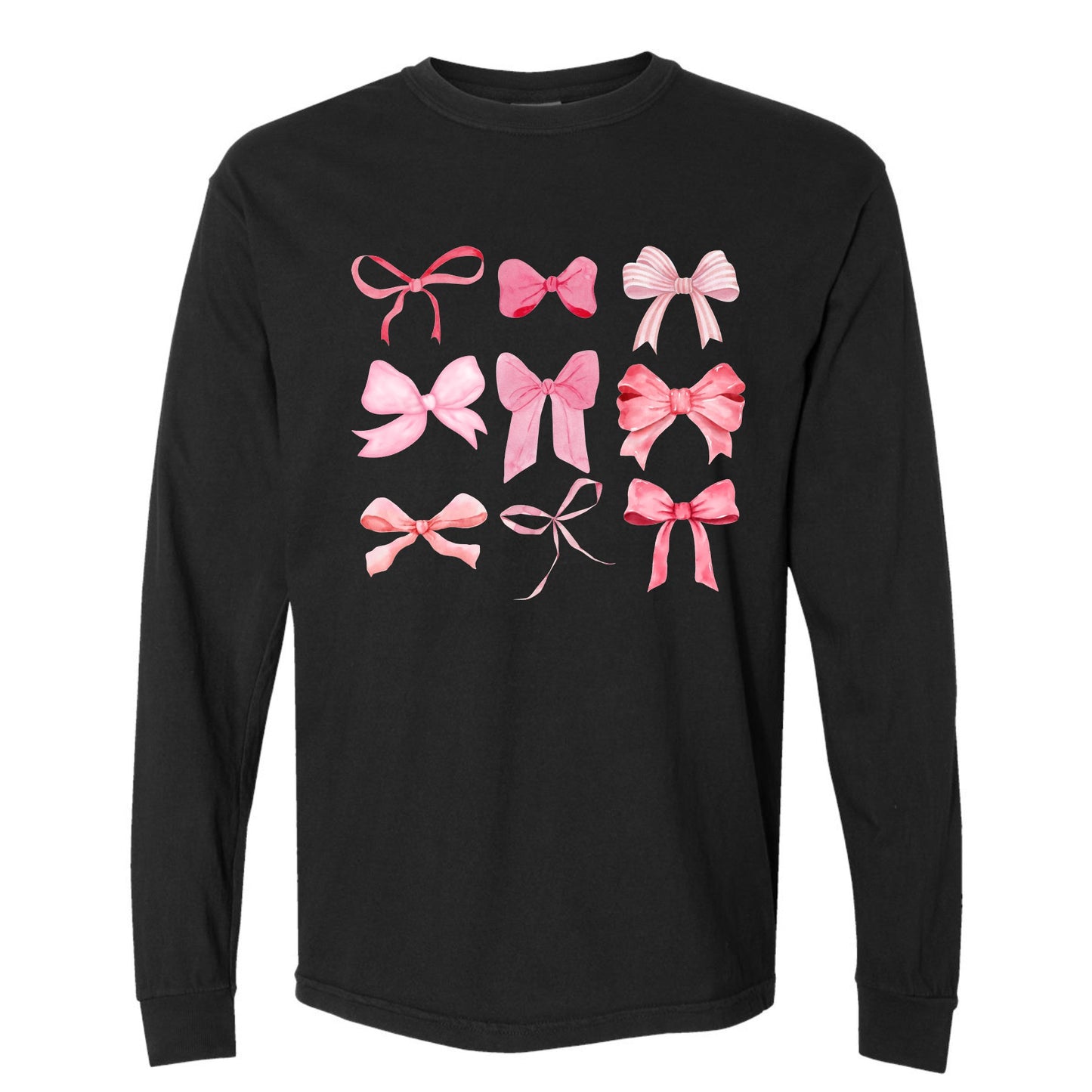 Pink Bows Long Sleeve Tee