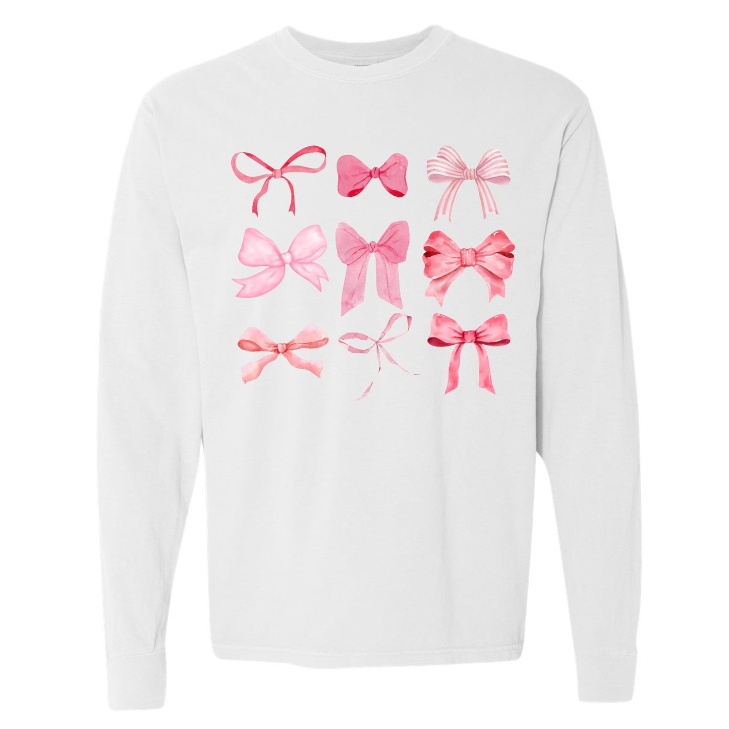 Pink Bows Long Sleeve Tee