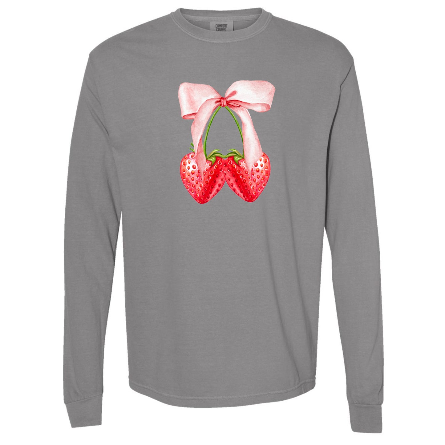 Strawberry Bow Coquette Long Sleeve Tee