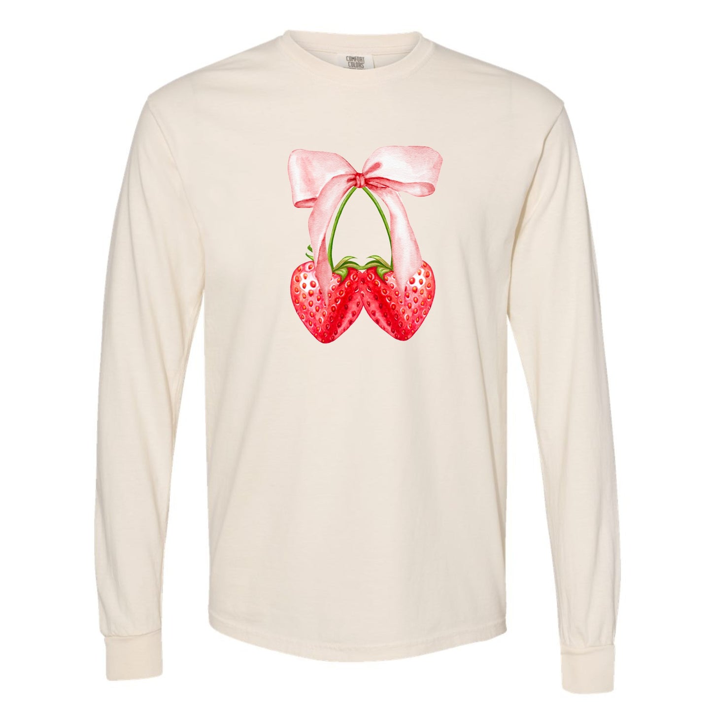 Strawberry Bow Coquette Long Sleeve Tee