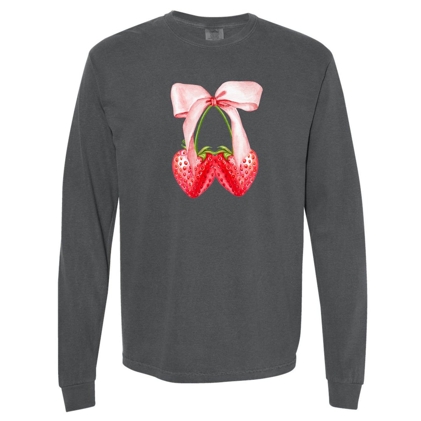 Strawberry Bow Coquette Long Sleeve Tee