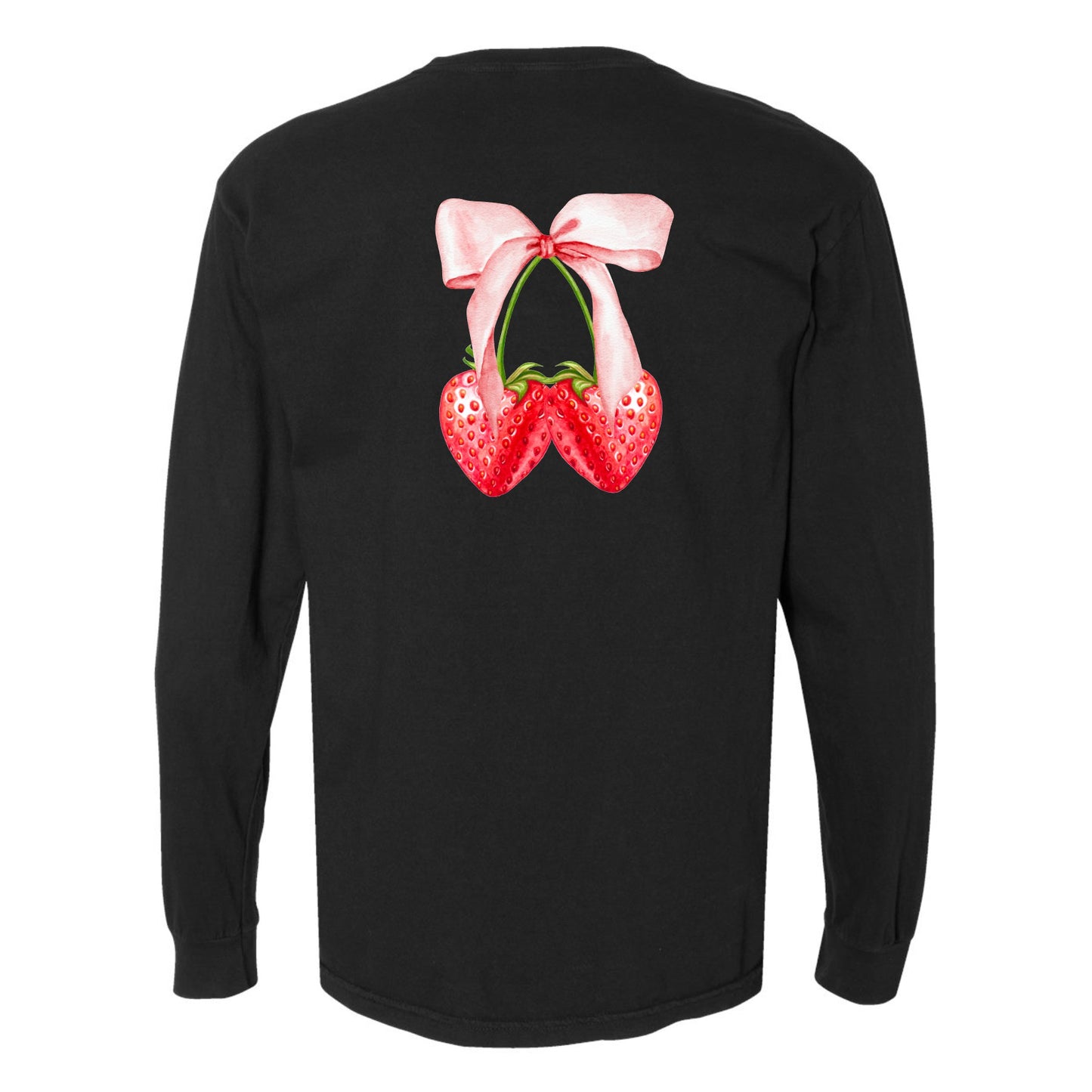 Strawberry Bow Coquette Long Sleeve (Front & Back)