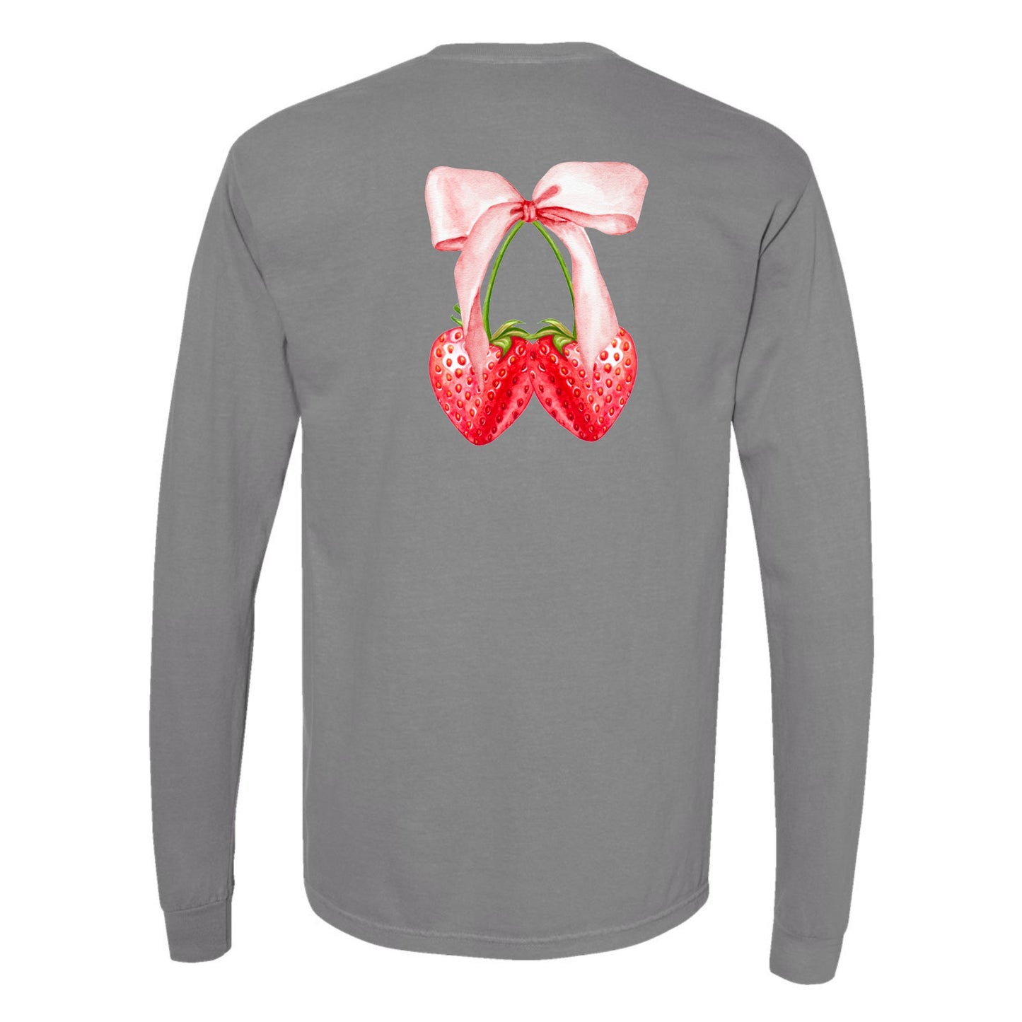 Strawberry Bow Coquette Long Sleeve (Front & Back)