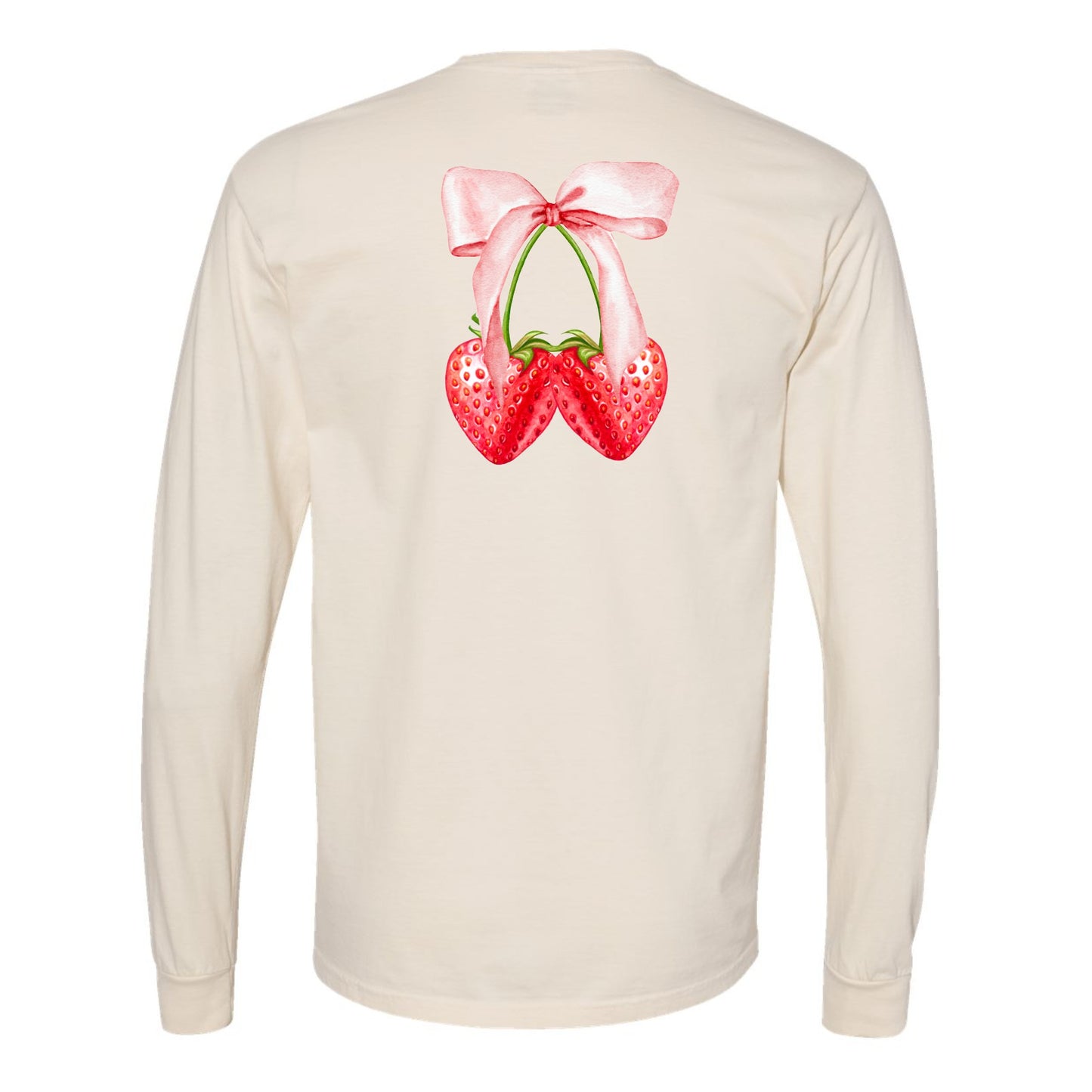 Strawberry Bow Coquette Long Sleeve (Front & Back)