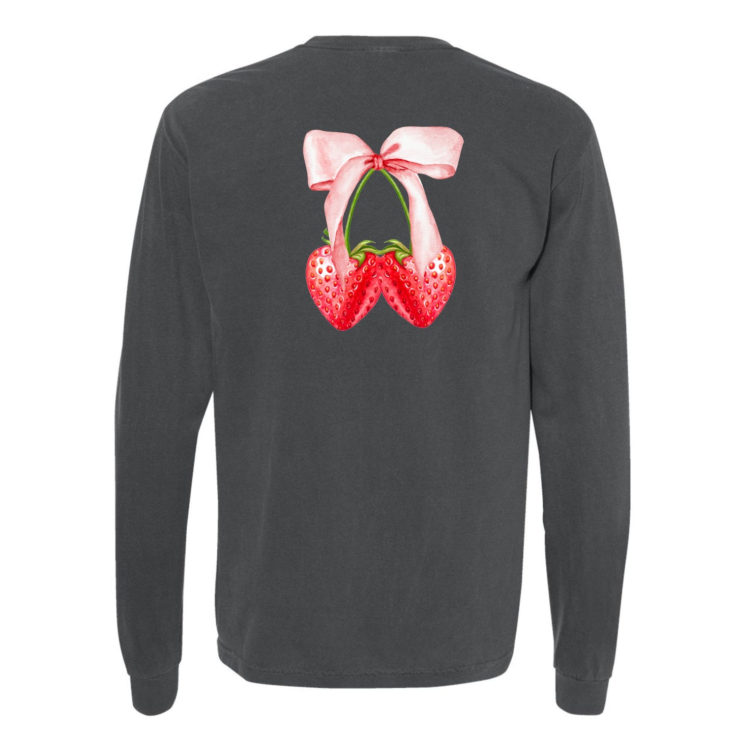 Strawberry Bow Coquette Long Sleeve (Front & Back)