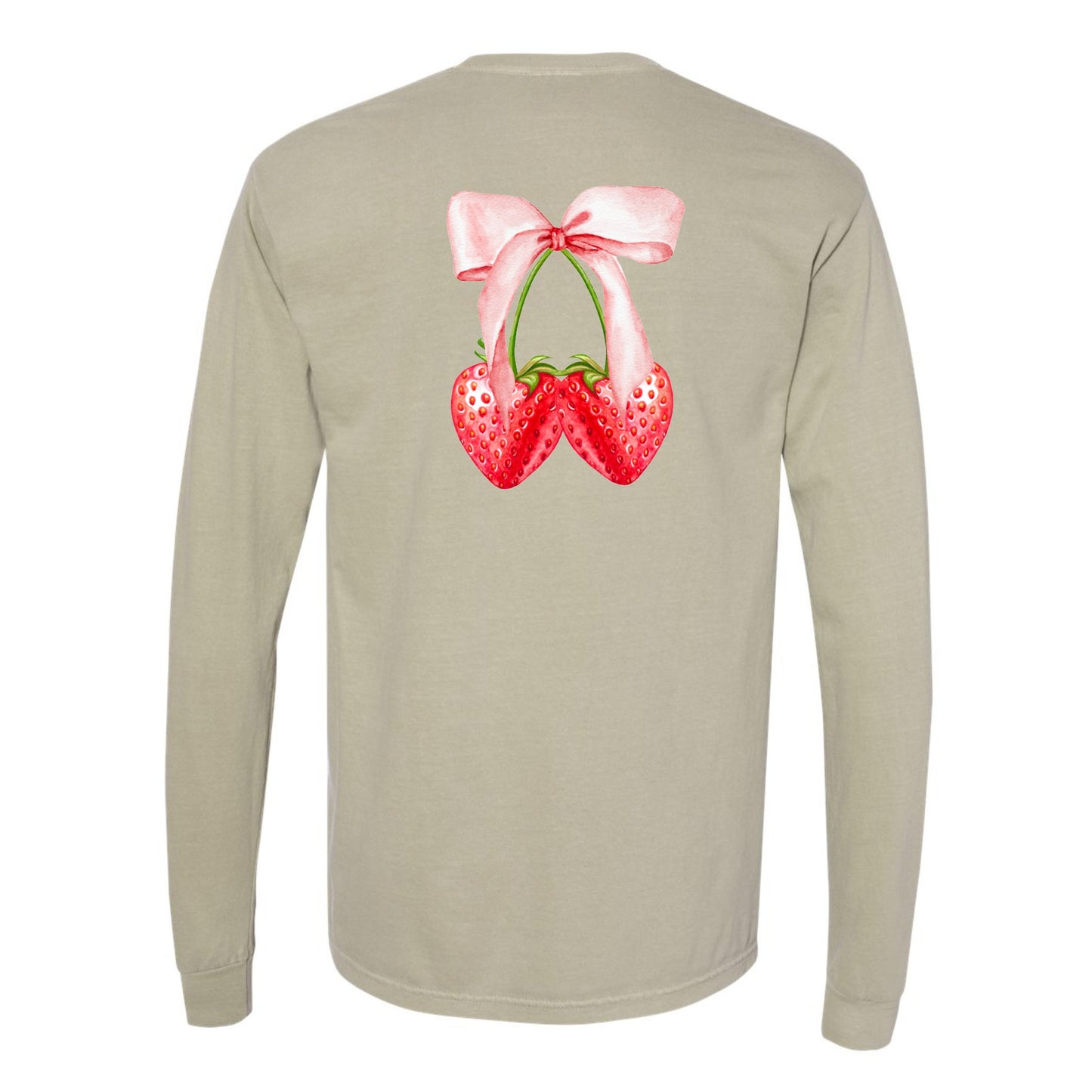 Strawberry Bow Coquette Long Sleeve (Front & Back)