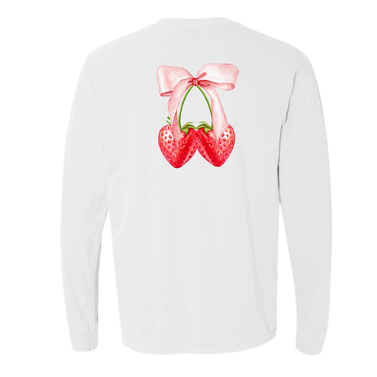 Strawberry Bow Coquette Long Sleeve (Front & Back)