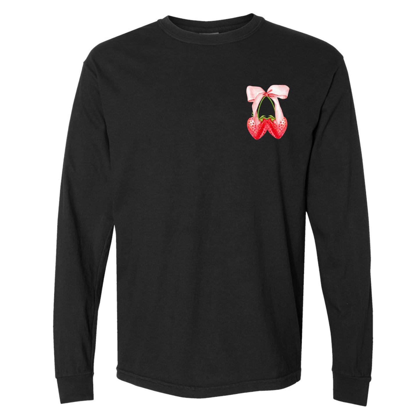 Strawberry Bow Coquette Long Sleeve (Front & Back)