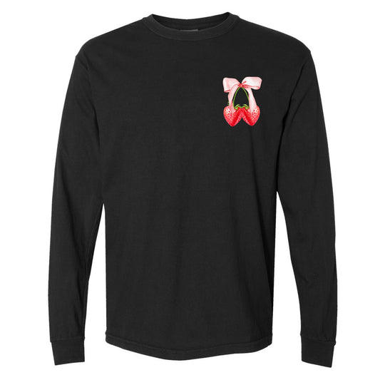 Strawberry Bow Coquette Long Sleeve (Front & Back)