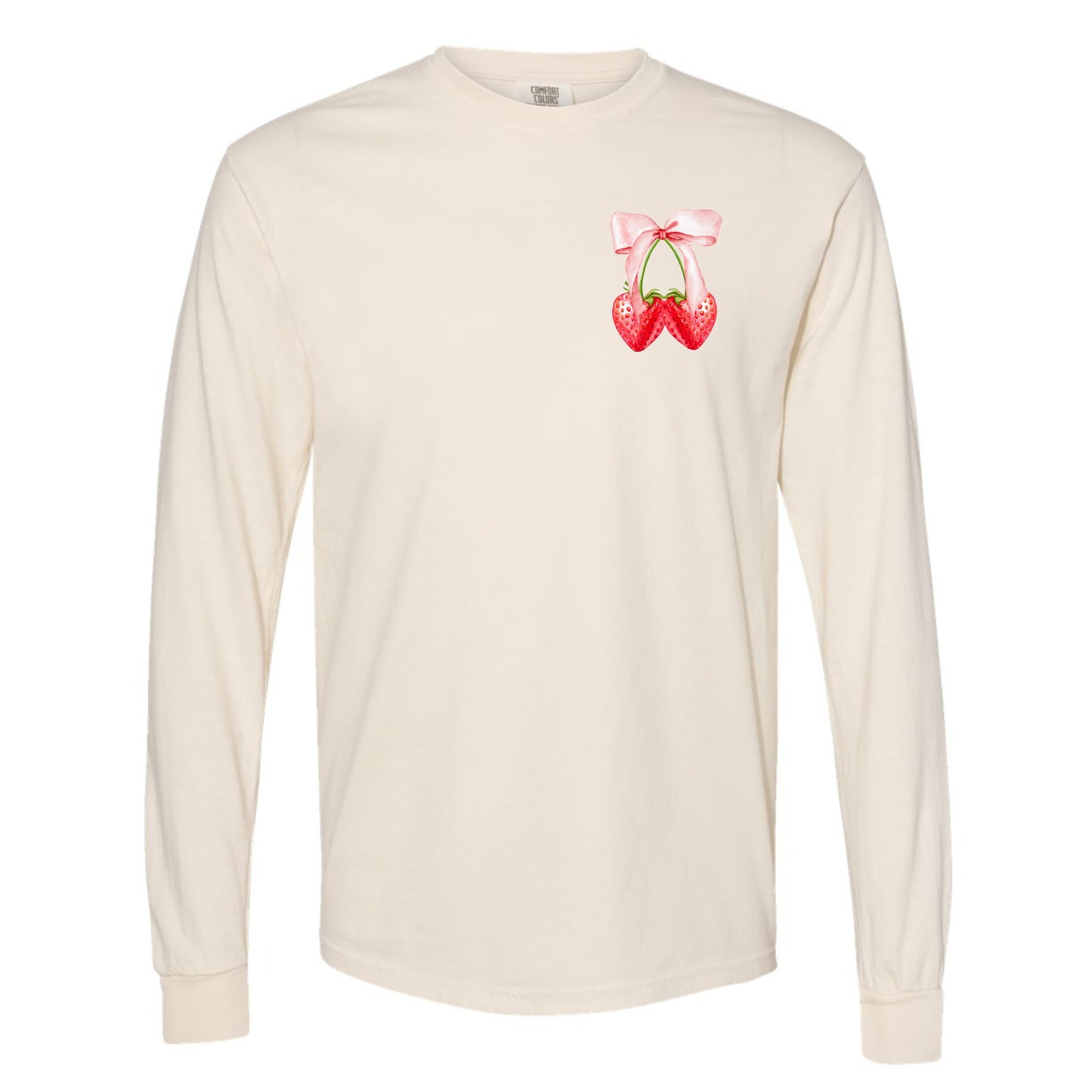 Strawberry Bow Coquette Long Sleeve (Front & Back)