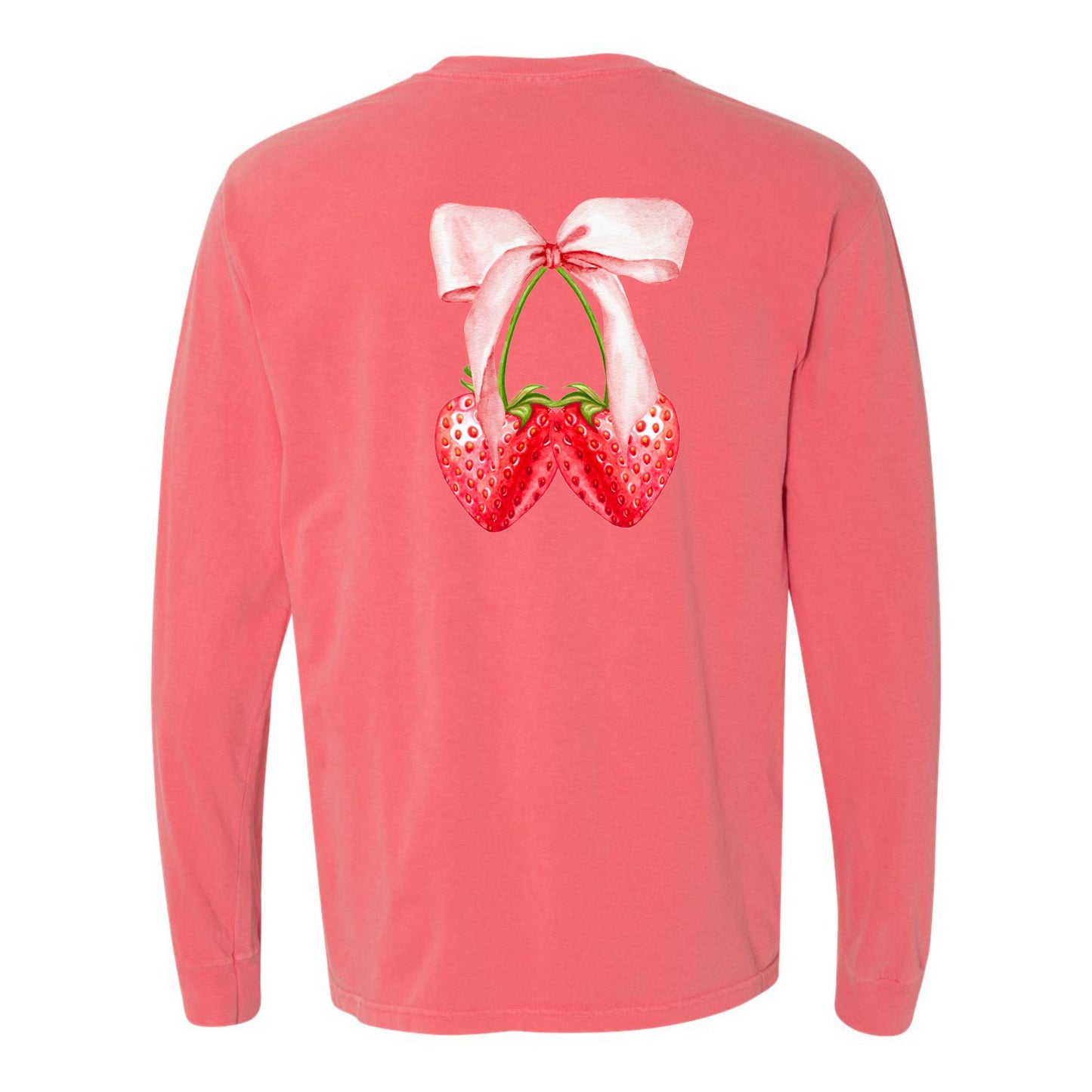 Strawberry Bow Coquette Long Sleeve (Front & Back)